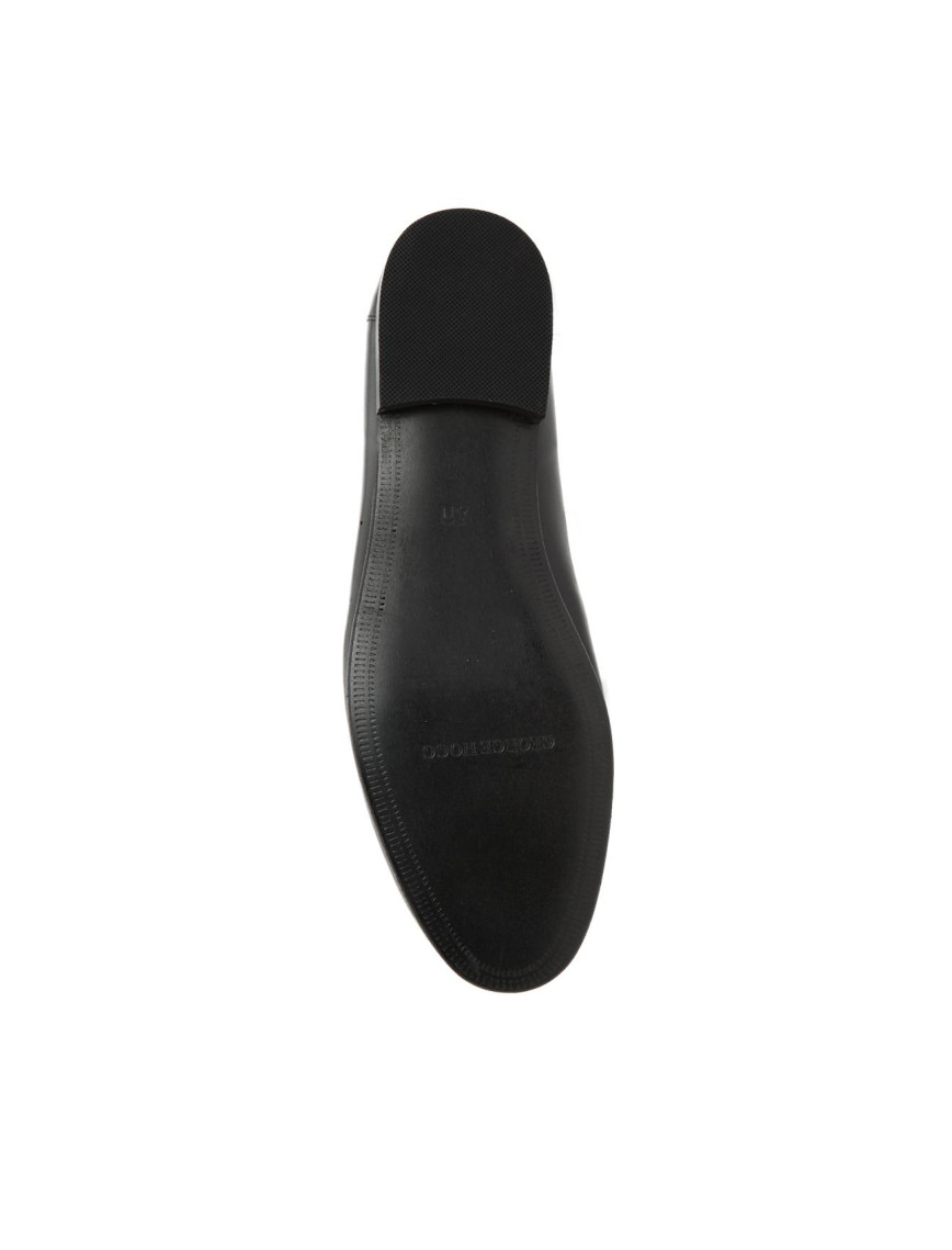 George Hogg Kadın Siyah Kuşak Detaylı Deri Loafer George Hogg Kadın Siyah Kuşak Detaylı Deri Loafer