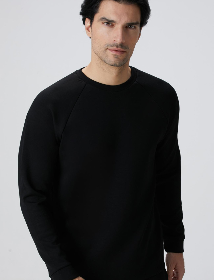 Network Erkek Siyah Bisiklet Yaka Basic Sweatshirt Network Erkek Siyah Bisiklet Yaka Basic Sweatshirt