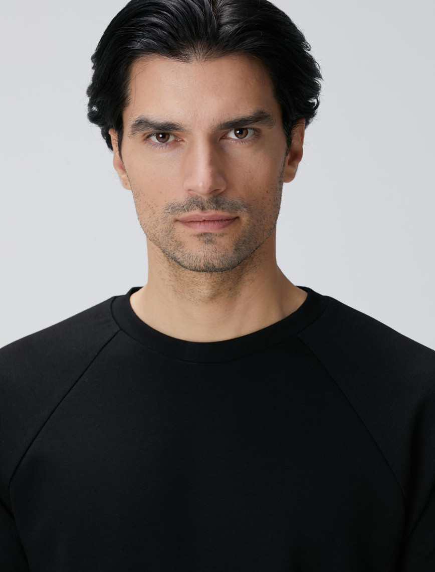 Network Erkek Siyah Bisiklet Yaka Basic Sweatshirt Network Erkek Siyah Bisiklet Yaka Basic Sweatshirt