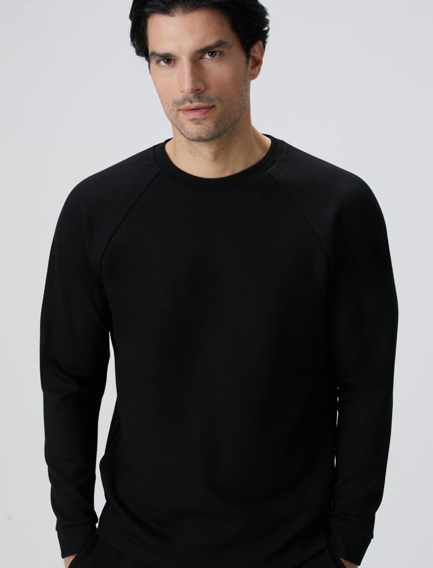 Network Erkek Siyah Bisiklet Yaka Basic Sweatshirt Network Erkek Siyah Bisiklet Yaka Basic Sweatshirt