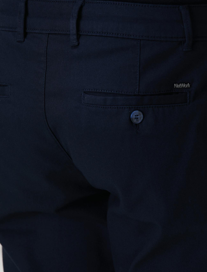 Network Erkek Lacivert Sepet Örgü Desenli Chino Pantolon Network Erkek Lacivert Sepet Örgü Desenli Chino Pantolon
