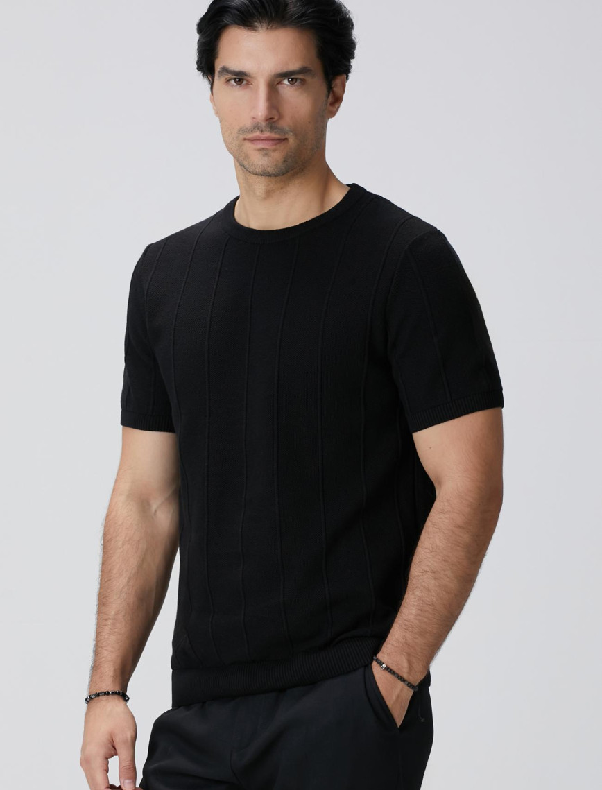 Network Erkek Siyah Jakarlı Triko Kazak Network Erkek Siyah Jakarlı Triko Kazak