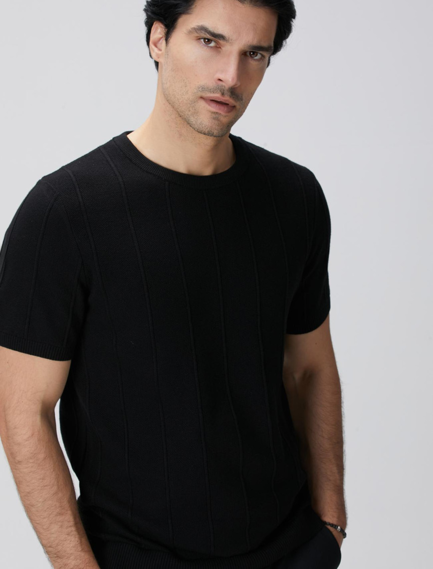 Network Erkek Siyah Jakarlı Triko Kazak Network Erkek Siyah Jakarlı Triko Kazak