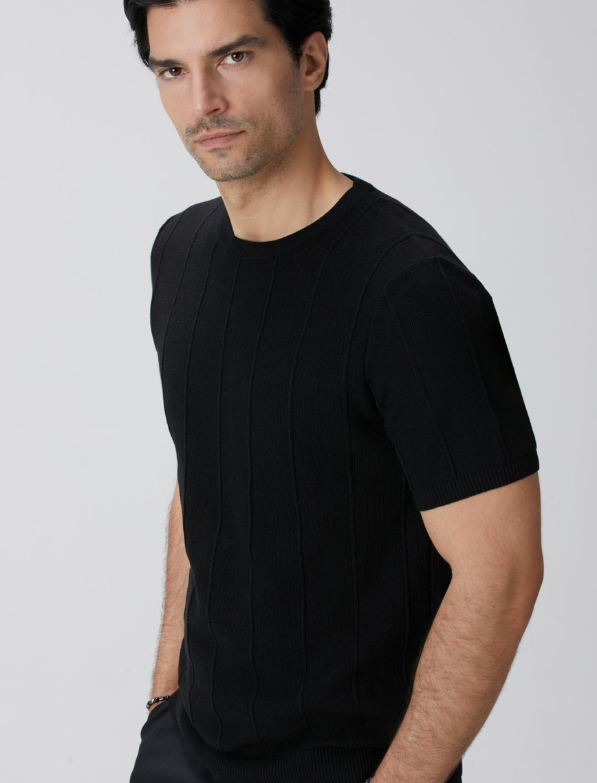 Network Erkek Siyah Jakarlı Triko Kazak Network Erkek Siyah Jakarlı Triko Kazak