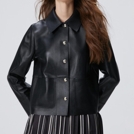 Network Kadın Siyah Çıtçıt Kapama Deri Mont Network Kadın Siyah Çıtçıt Kapama Deri Mont