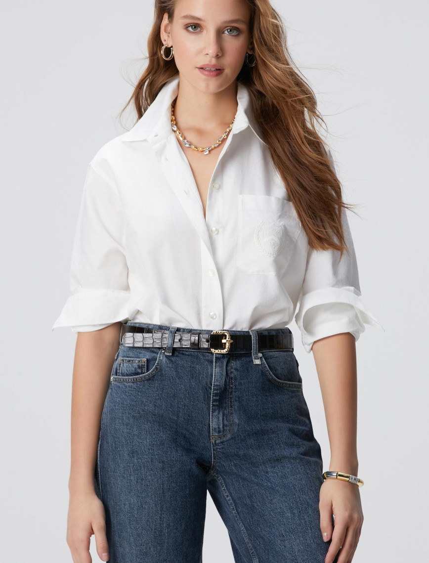 Network Kadın Beyaz Oxford Gömlek Network Kadın Beyaz Oxford Gömlek