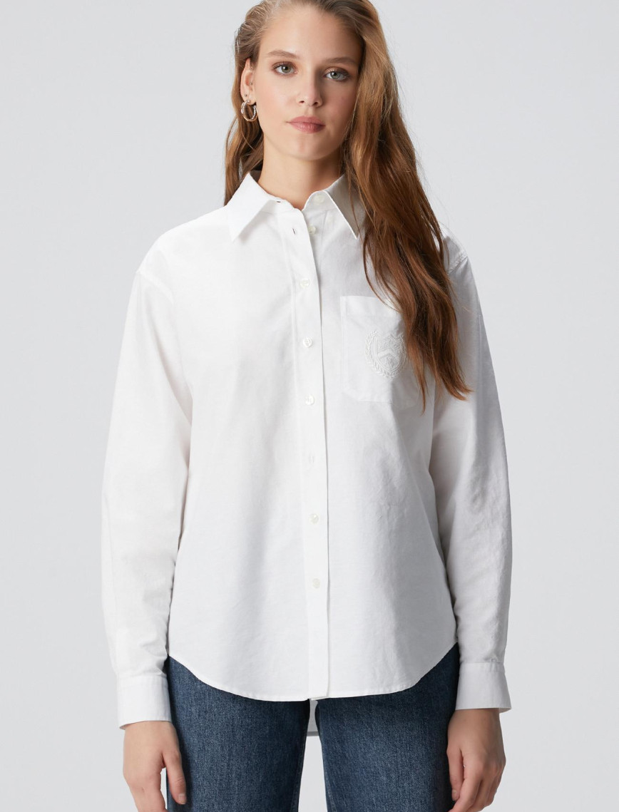 Network Kadın Beyaz Oxford Gömlek Network Kadın Beyaz Oxford Gömlek