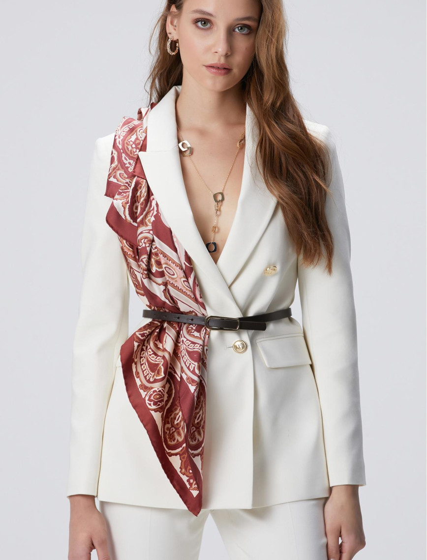 Network Kadın Siyah N Logolu Metal Düğmeli Kruvaze Ceket Network Kadın Siyah N Logolu Metal Düğmeli Kruvaze Ceket