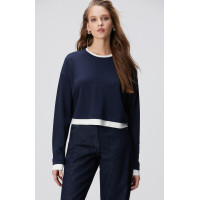 Network Kadın Lacivert Çift Renkli T-shirt Network Kadın Lacivert Çift Renkli T-shirt