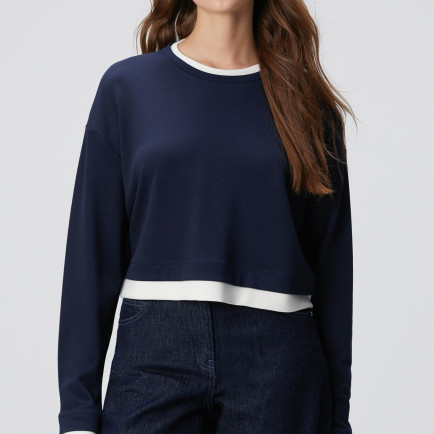 Network Kadın Lacivert Çift Renkli T-shirt Network Kadın Lacivert Çift Renkli T-shirt