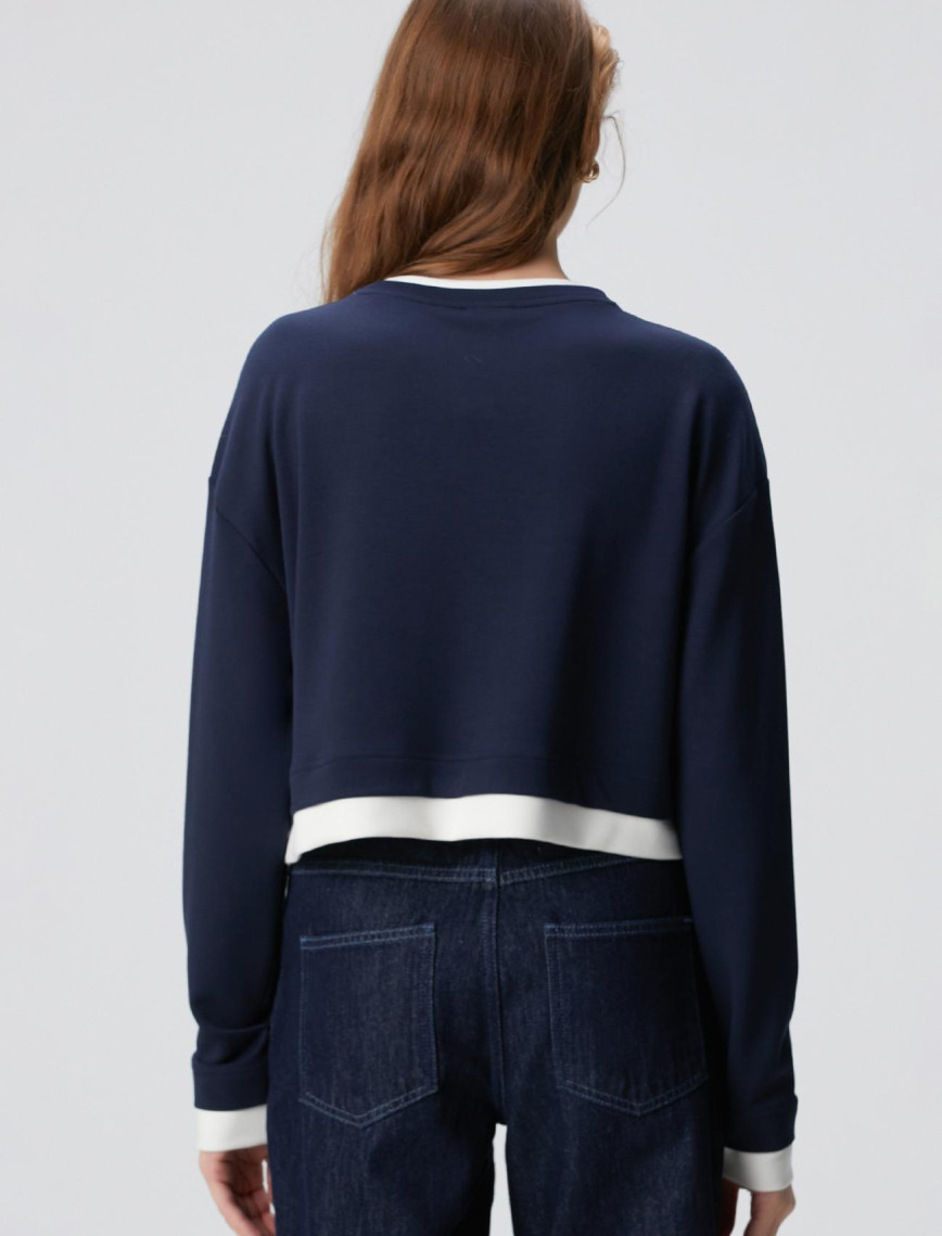 Network Kadın Lacivert Çift Renkli T-shirt Network Kadın Lacivert Çift Renkli T-shirt