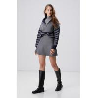 Network Kadın Gri Melanj Yün Karışımlı Mini Etek Network Kadın Gri Melanj Yün Karışımlı Mini Etek