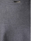 Network Kadın Gri Melanj Yün Karışımlı Mini Etek