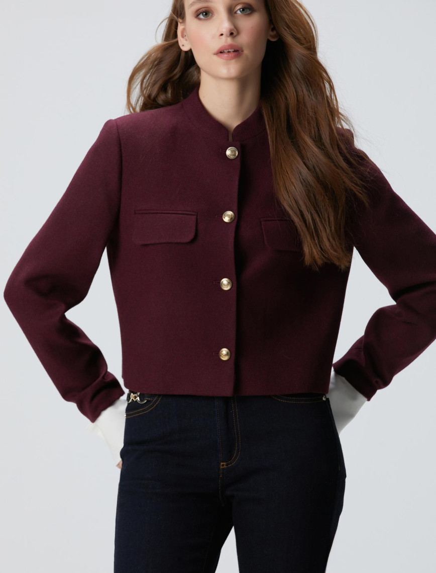 Network Kadın Vişne Yün Karışımlı Ceket Network Kadın Vişne Yün Karışımlı Ceket