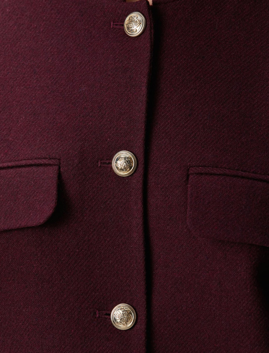 Network Kadın Vişne Yün Karışımlı Ceket Network Kadın Vişne Yün Karışımlı Ceket