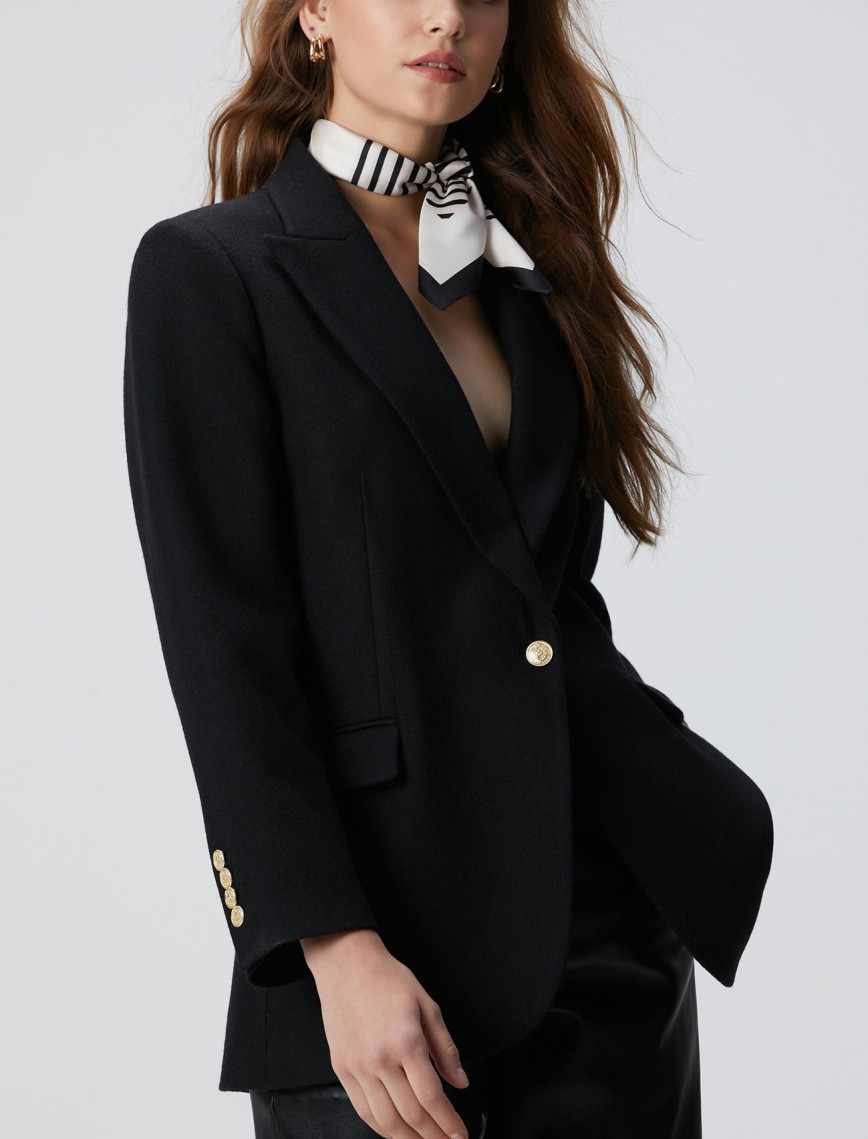 Network Kadın Siyah Yün Karışımlı Ceket Network Kadın Siyah Yün Karışımlı Ceket