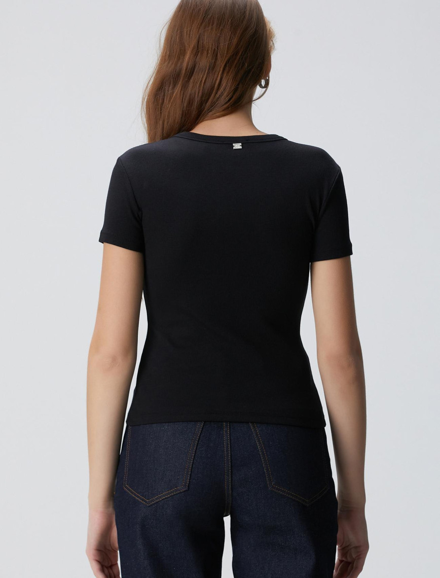 Network Kadın Siyah T-shirt Network Kadın Siyah T-shirt