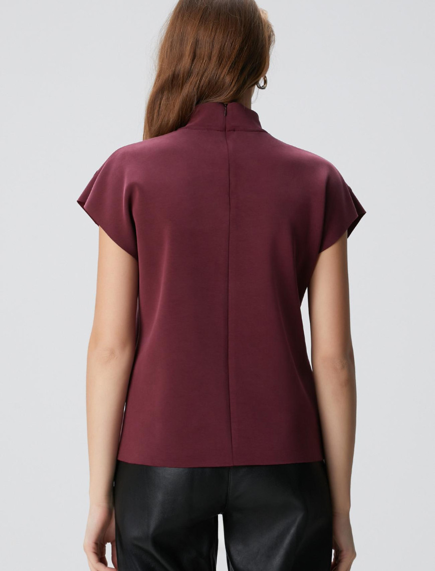 Network Kadın Bordo Payet İşlemeli T-shirt Network Kadın Bordo Payet İşlemeli T-shirt