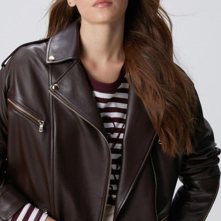Network Kadın Acı Kahve Biker Deri Mont Network Kadın Acı Kahve Biker Deri Mont
