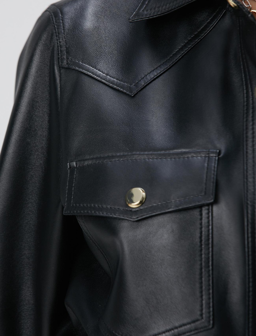 Network Kadın Siyah Deri Gömlek Network Kadın Siyah Deri Gömlek