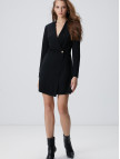 Network Kadın Siyah Aksesuarlı Mini Elbise
