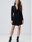 Network Kadın Siyah Aksesuarlı Mini Elbise