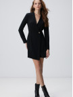 Network Kadın Siyah Aksesuarlı Mini Elbise