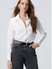 Network Kadın Kırık Beyaz Vatkalı Gömlek Network Kadın Kırık Beyaz Vatkalı Gömlek