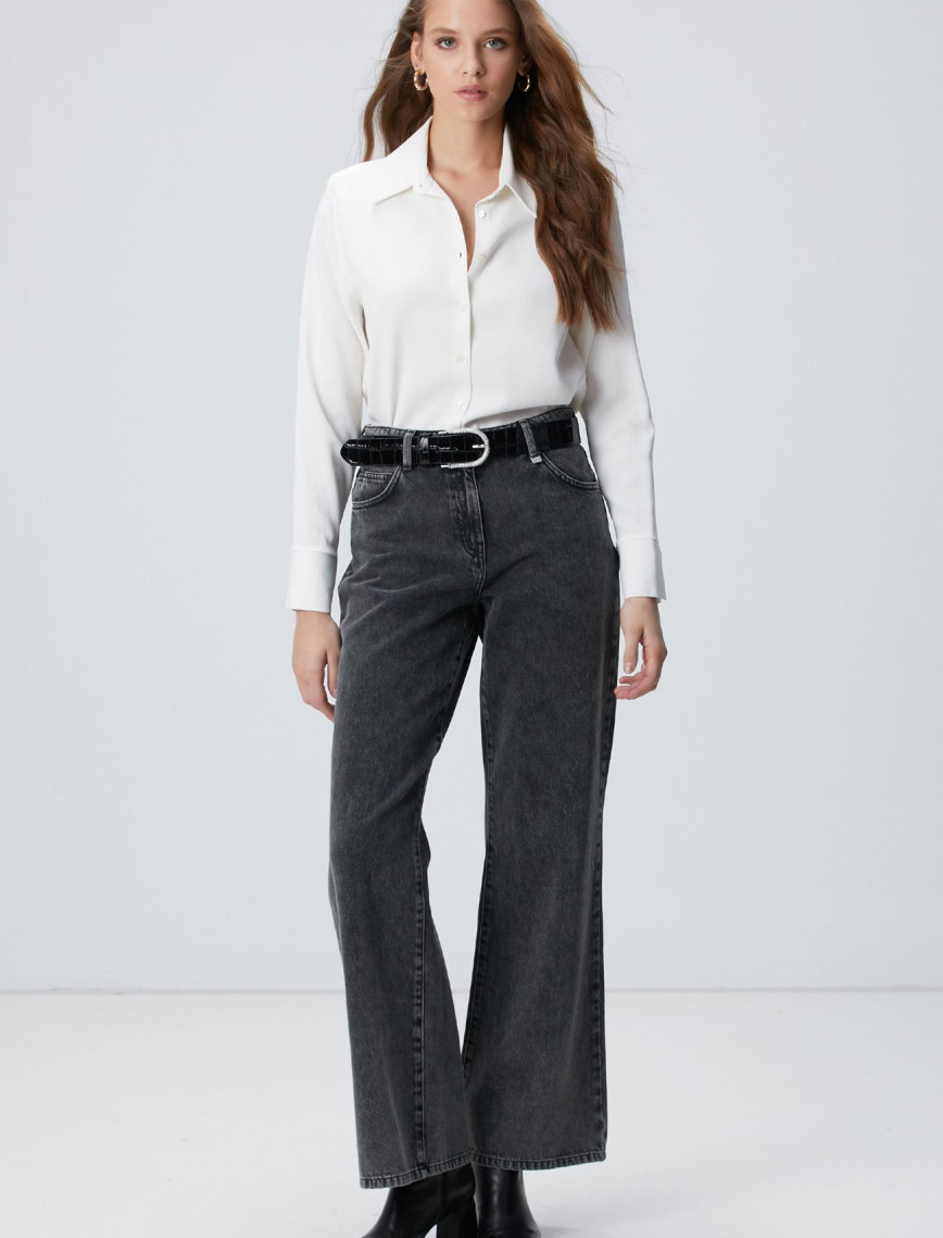 Network Kadın Kırık Beyaz Vatkalı Gömlek Network Kadın Kırık Beyaz Vatkalı Gömlek