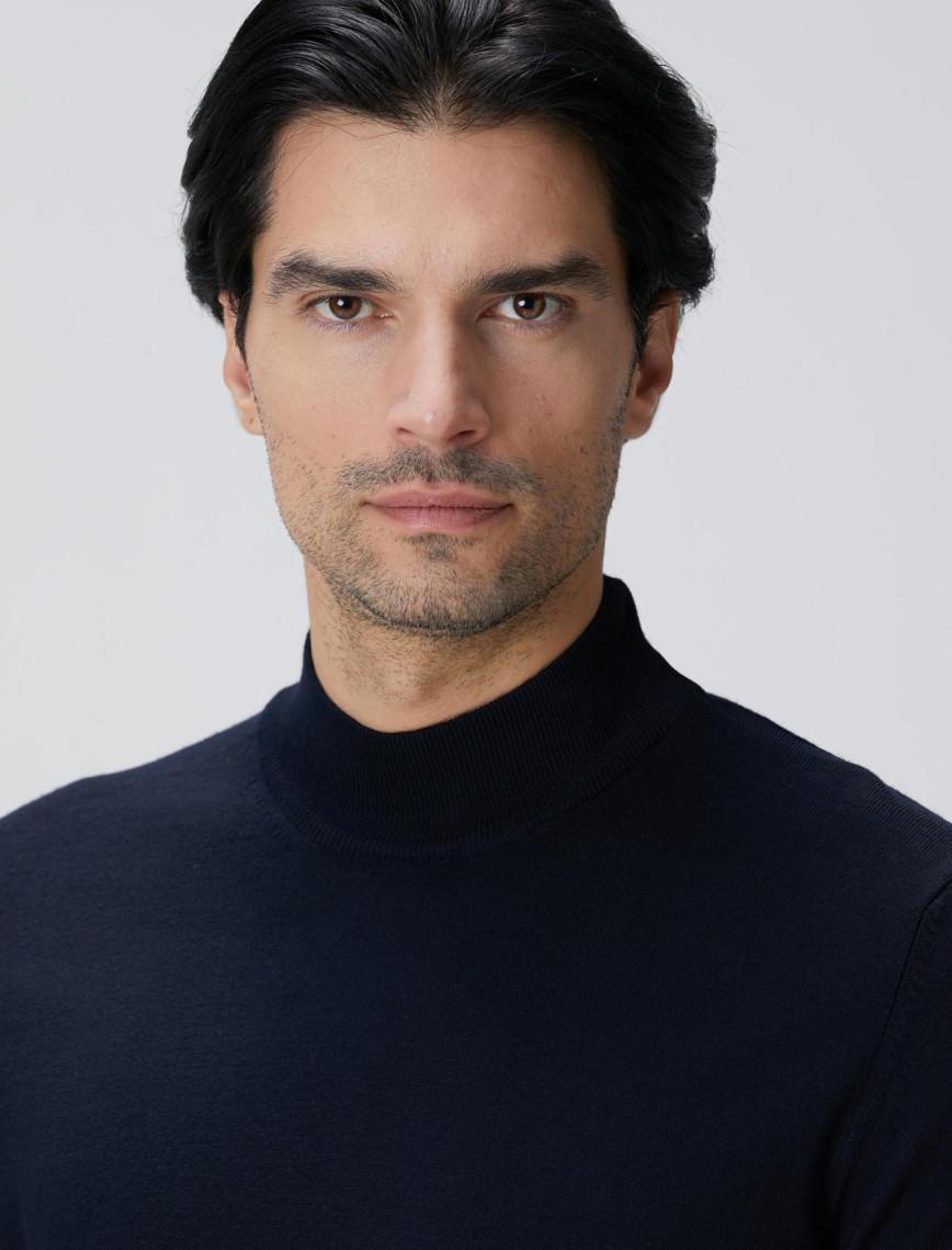 Network Erkek Lacivert Yün Karışımlı Kazak Network Erkek Lacivert Yün Karışımlı Kazak