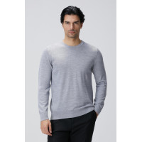 Network Erkek Gri Melanj Yün Karışımlı Triko Kazak Network Erkek Gri Melanj Yün Karışımlı Triko Kazak