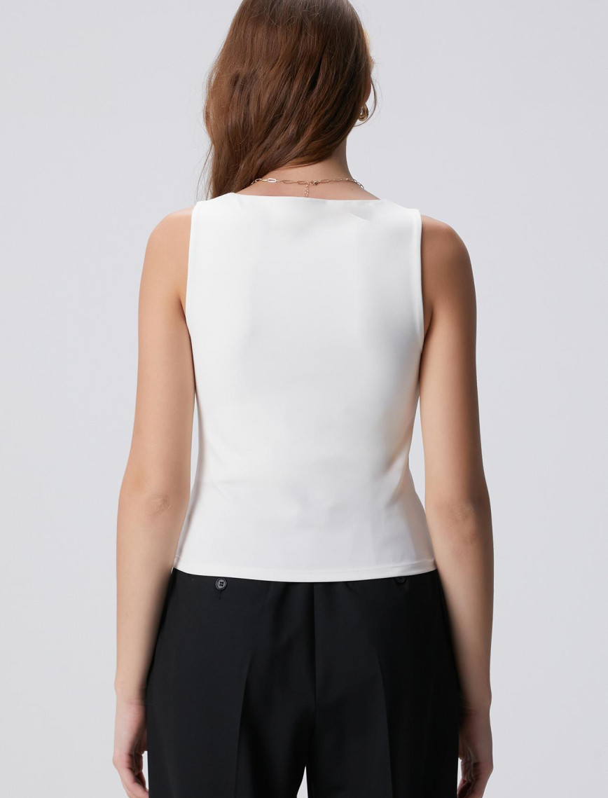 Network Kadın Kırık Beyaz Örme Atlet