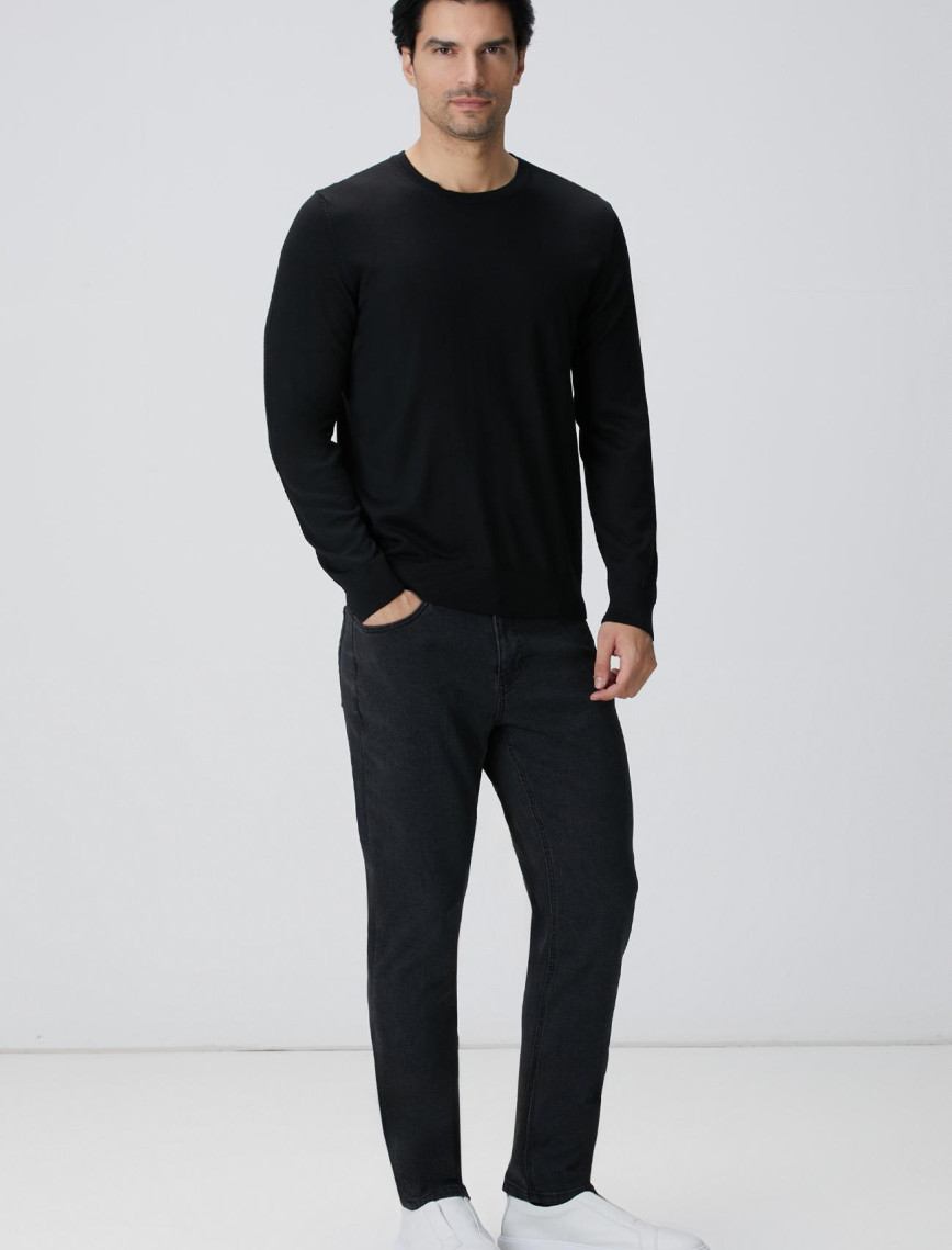 Network Erkek Siyah Yün Karışımlı Triko Kazak Network Erkek Siyah Yün Karışımlı Triko Kazak