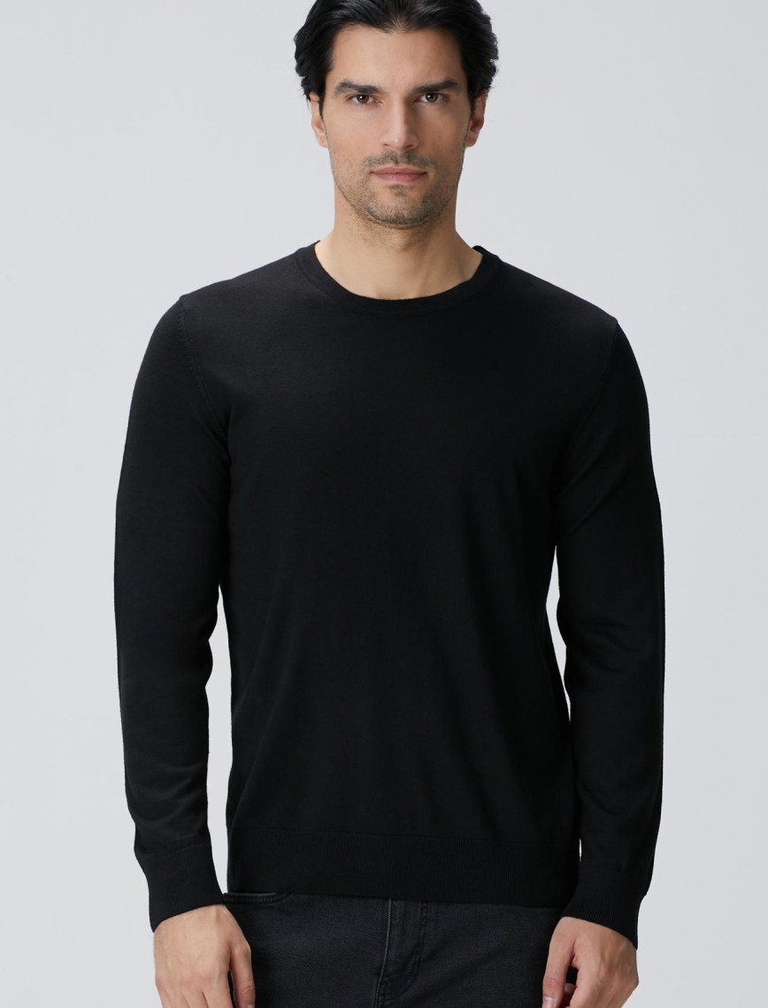 Network Erkek Siyah Yün Karışımlı Triko Kazak Network Erkek Siyah Yün Karışımlı Triko Kazak