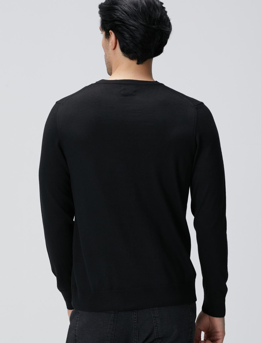 Network Erkek Siyah Yün Karışımlı Triko Kazak Network Erkek Siyah Yün Karışımlı Triko Kazak