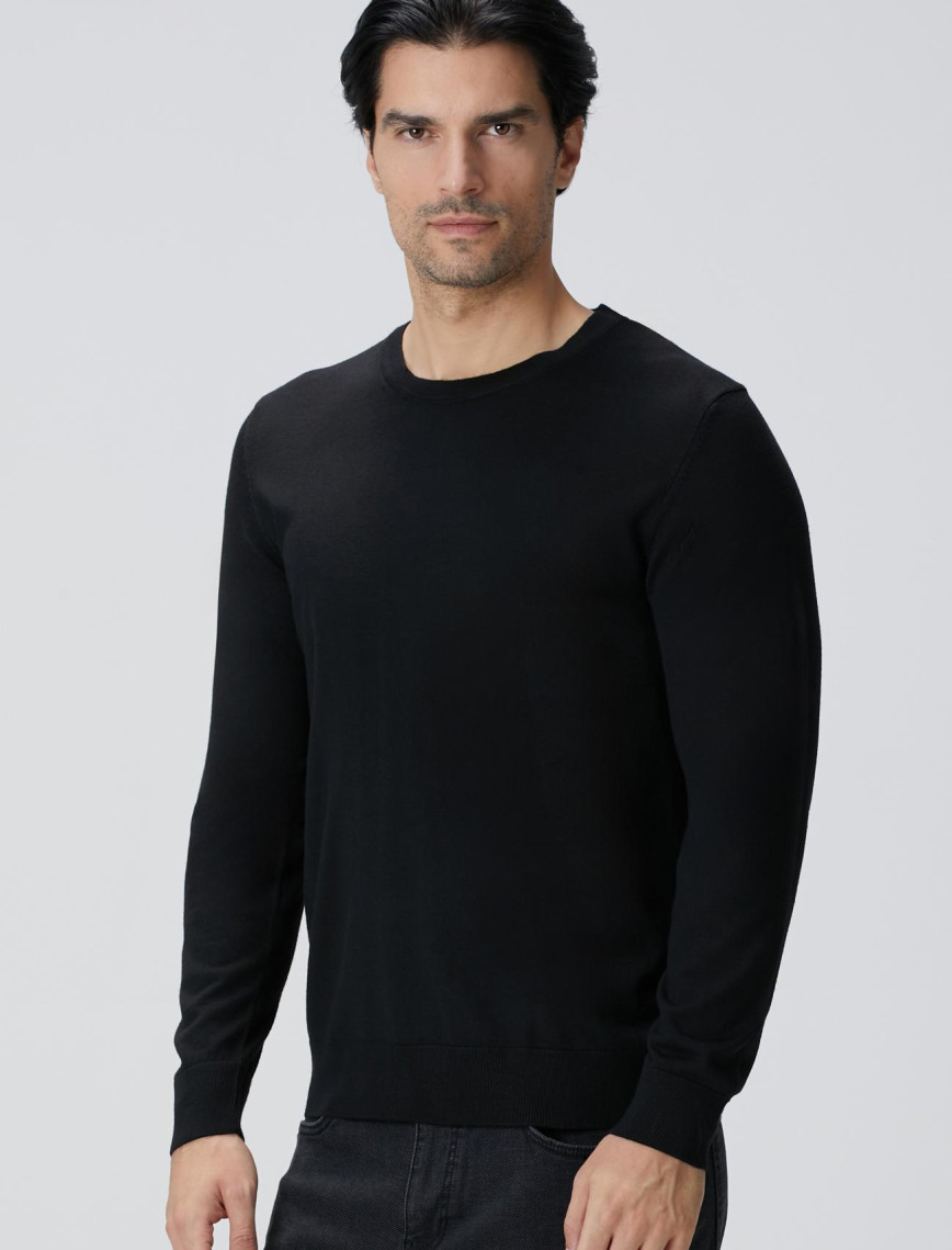 Network Erkek Gri Melanj Yün Karışımlı Triko Kazak Network Erkek Gri Melanj Yün Karışımlı Triko Kazak