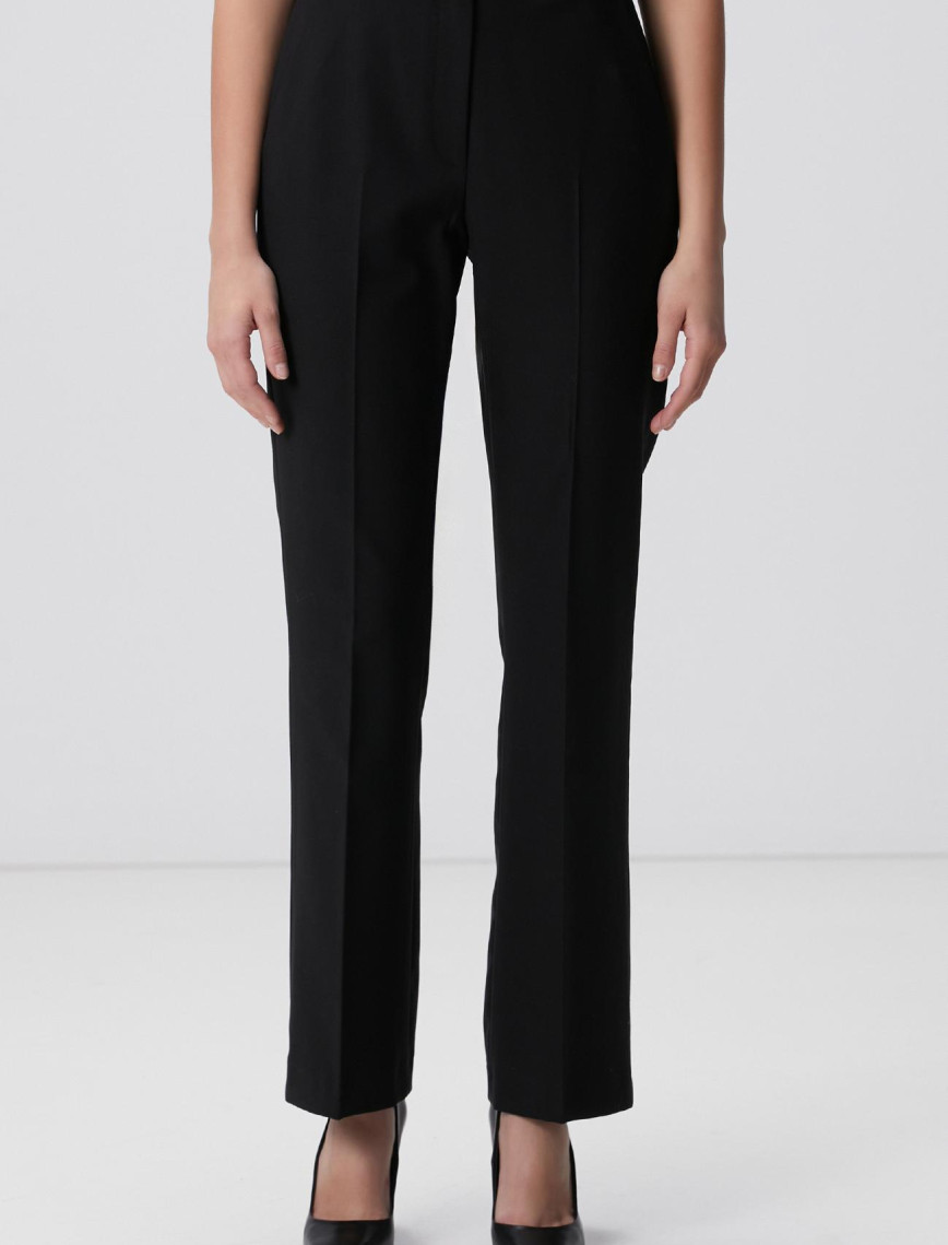 Network Kadın Siyah Yün Karışımlı Pantolon