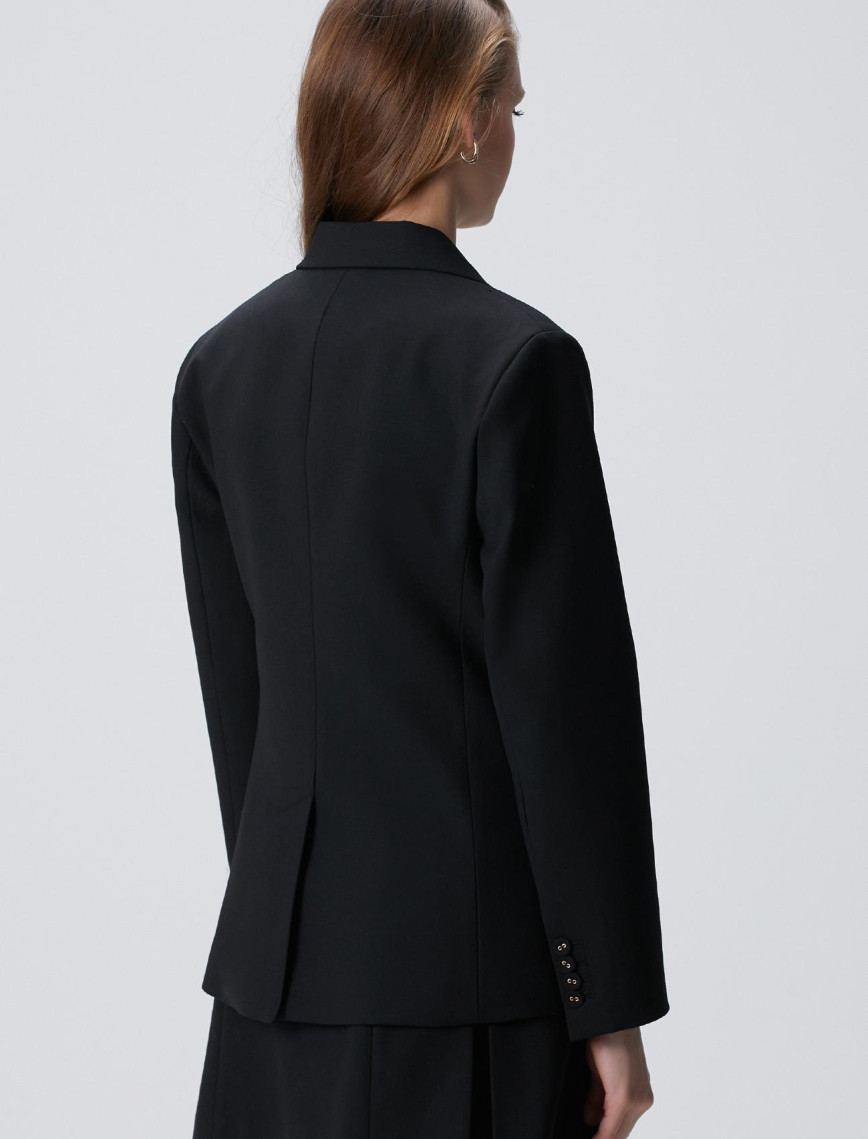 Network Kadın Siyah Yün Karışımlı Ceket Network Kadın Siyah Yün Karışımlı Ceket