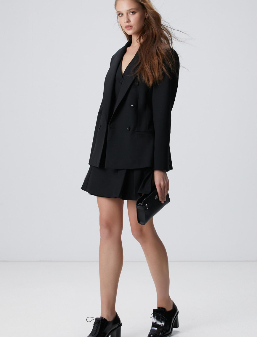 Network Kadın Siyah Yün Karışımlı Ceket Network Kadın Siyah Yün Karışımlı Ceket