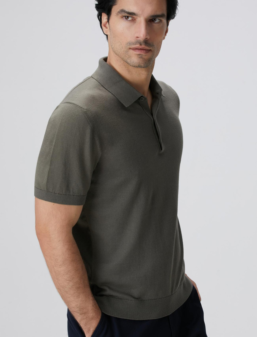 Network Erkek Haki Basic Triko Kazak Network Erkek Haki Basic Triko Kazak