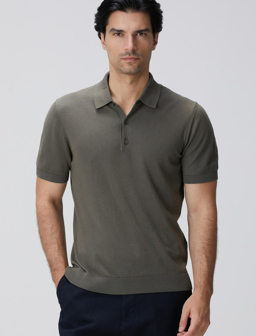 Network Erkek Haki Basic Triko Kazak Network Erkek Haki Basic Triko Kazak