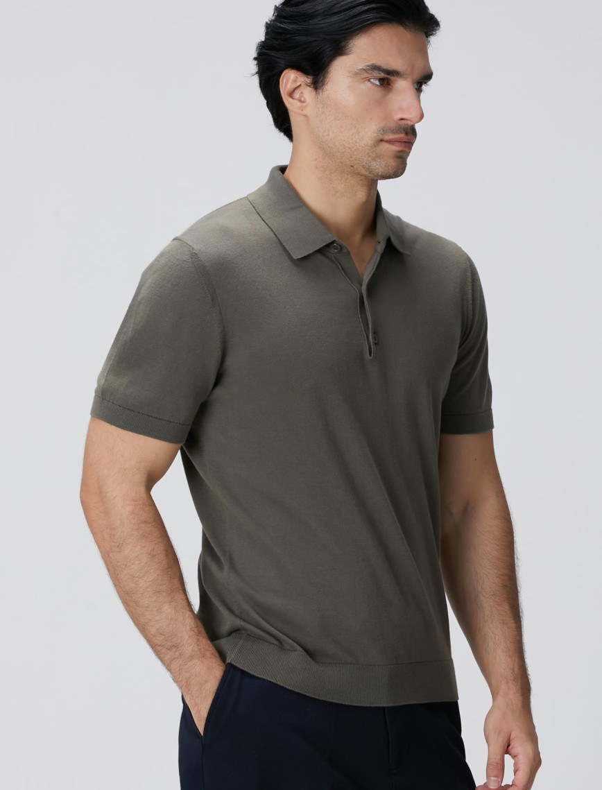 Network Erkek Haki Basic Triko Kazak Network Erkek Haki Basic Triko Kazak