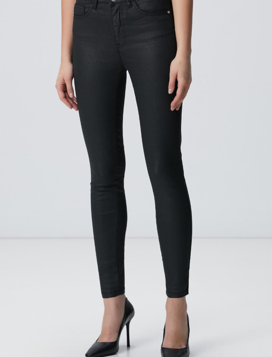 Network Kadın Siyah Denim Pantolon