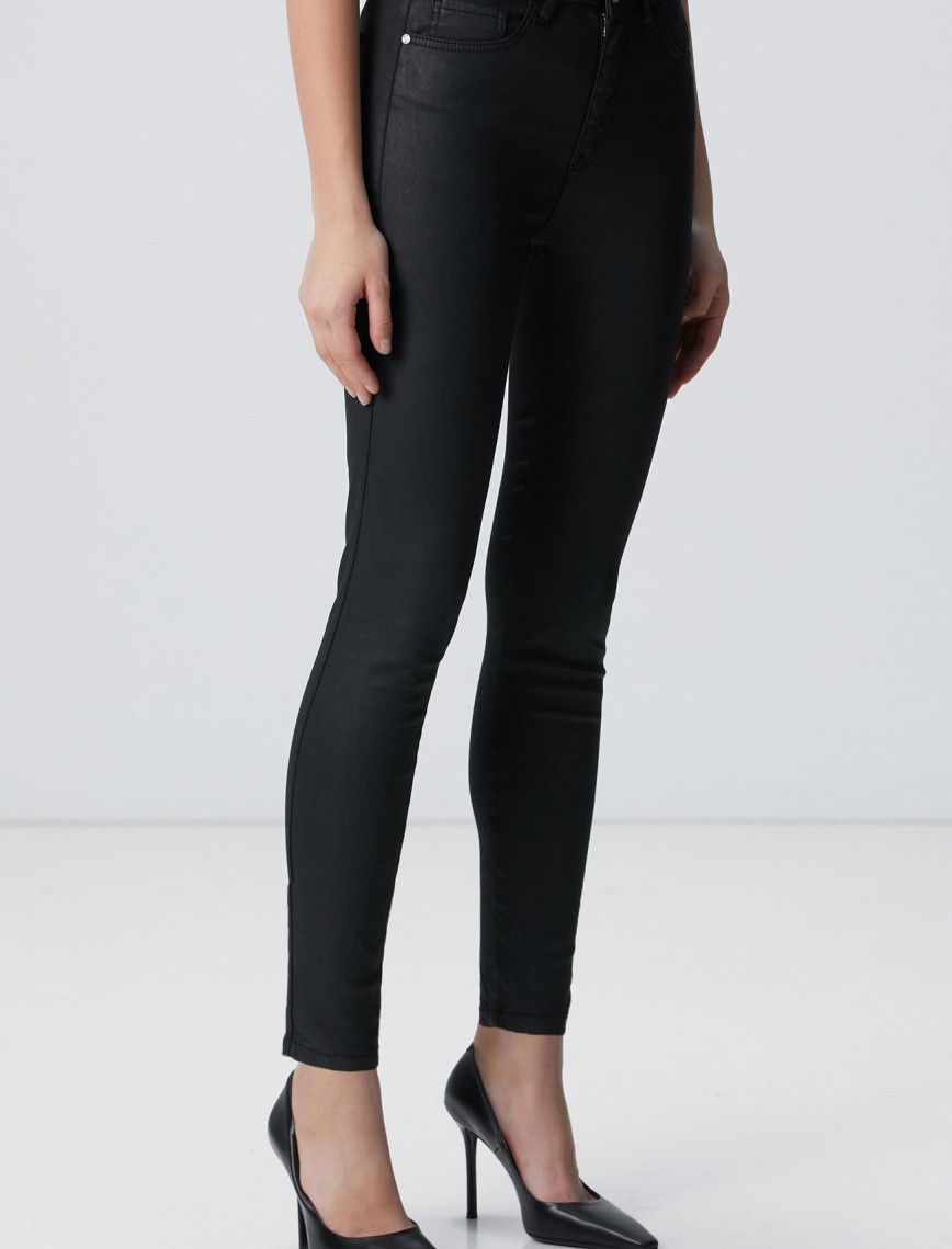 Network Kadın Siyah Denim Pantolon