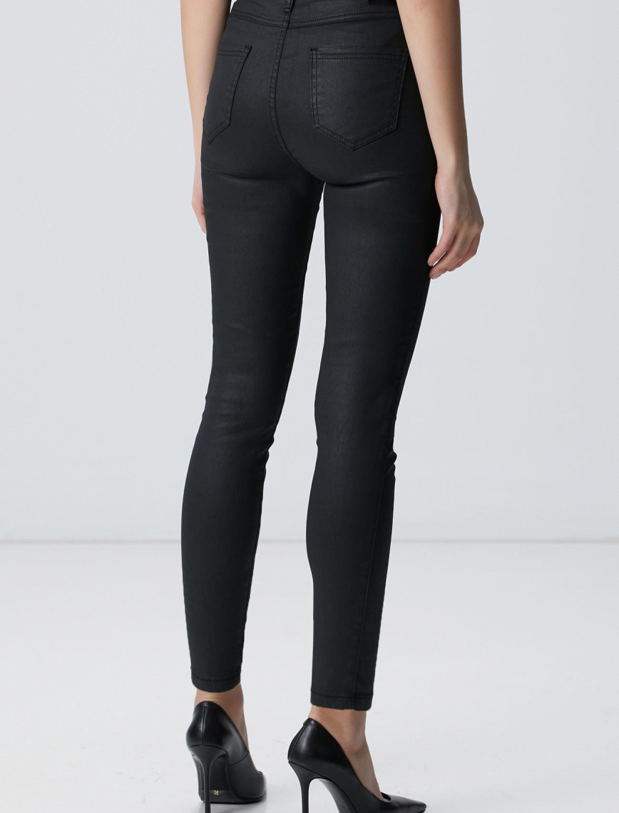 Network Kadın Siyah Denim Pantolon