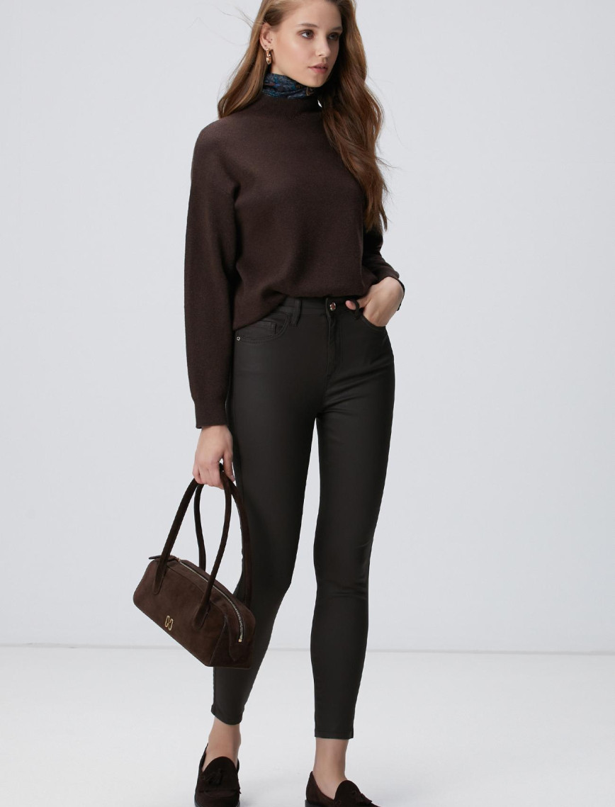 Network Kadın Siyah Denim Pantolon