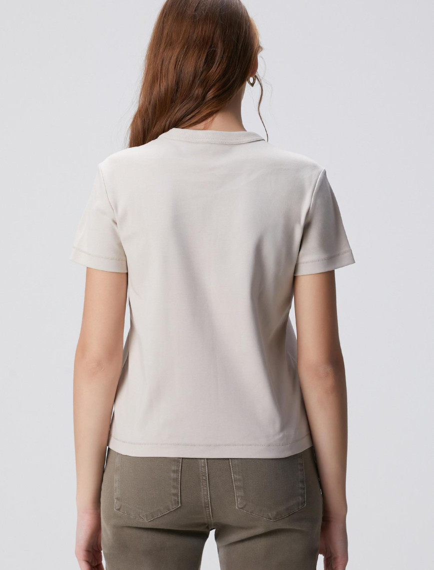 Network Kadın Taş Basic T-shirt Network Kadın Taş Basic T-shirt