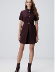 Network Kadın Vişne Kemerli Mini Elbise