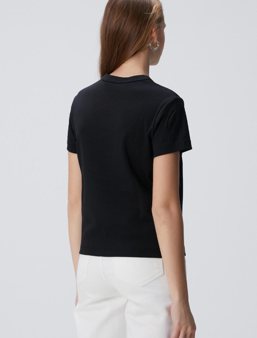 Network Kadın Siyah Basic T-shirt Network Kadın Siyah Basic T-shirt