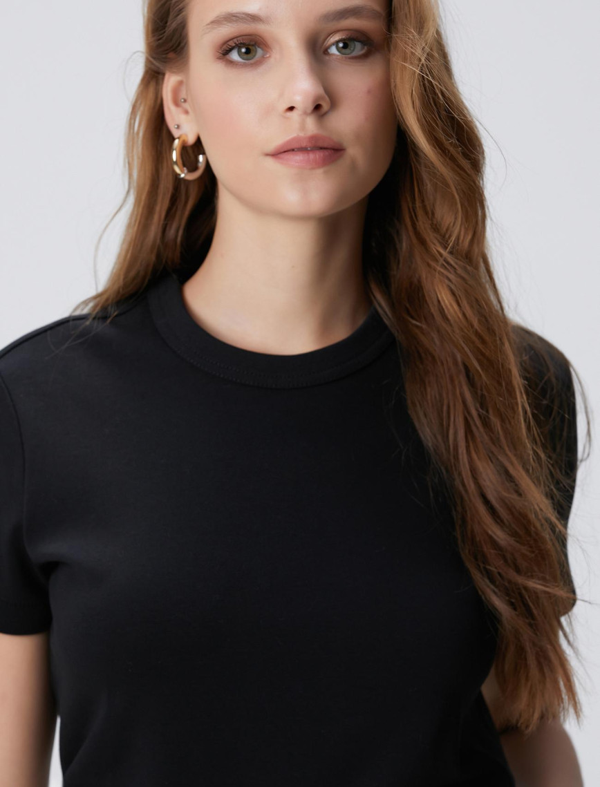 Network Kadın Siyah Basic T-shirt Network Kadın Siyah Basic T-shirt
